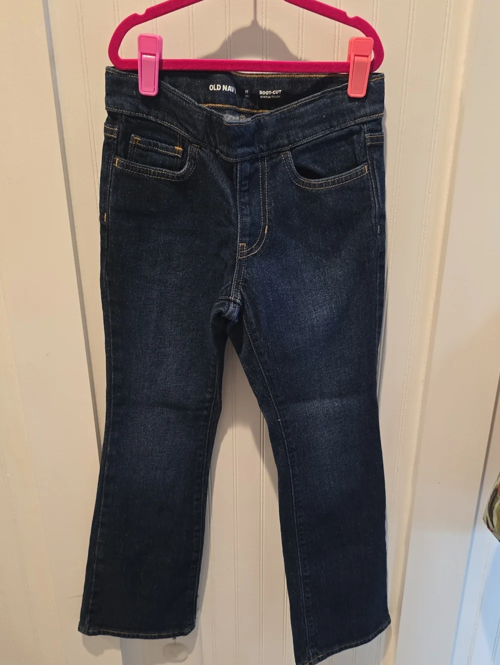 Old Navy Navy Dark Wash Boot-Cut Jeans for Girls